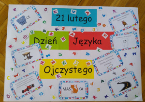 Plakat przygotowany z okazji Dnia Języka Ojczystego