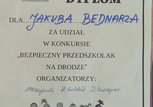 dyplom Kubusia