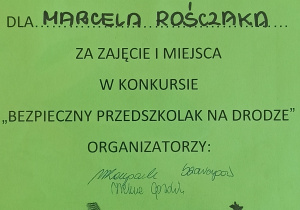 dyplom Marcelka