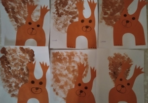 Wiewiórki - prace plastyczne