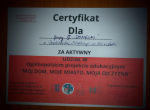 Zdobyliśmy certyfikat