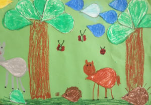 Praca nadesłana na konkurs plastyczny o lesie