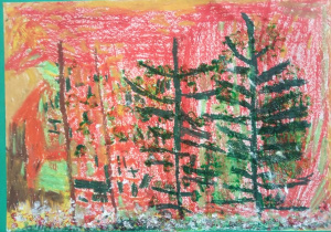 Praca nadesłana na konkurs plastyczny o lesie
