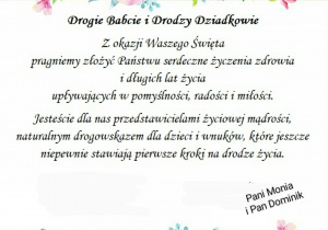 Życzenia dla Babci i Dziadka