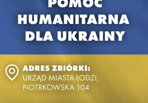 Plakat dotyczący pomocy humanitarnej dla Ukrainy