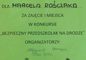 dyplom Marcelka