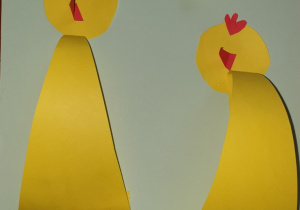 Praca plastyczna - kurczaczki z papieru