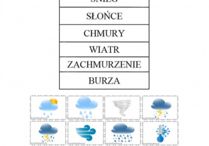 zabawy z pogodą - karty pracy